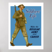 Poster für die Rekrutierung von WW2-Armee