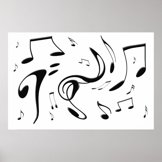Poster für die Wiedergabe von Musical Notes (Vorne)