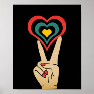 Poster für Frieden und Liebe