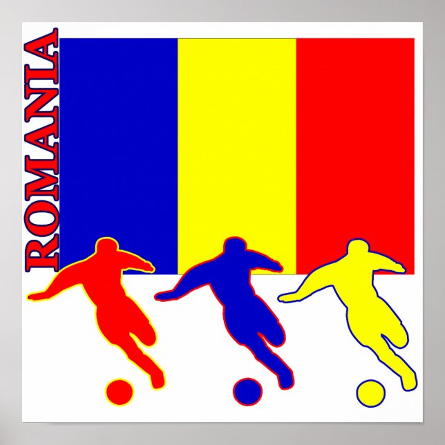 Poster für Fußball und Rumänien (Vorne)
