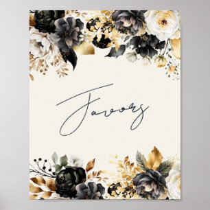 Poster für Geburtstagsgeschenke Schwarzes Gold Flo