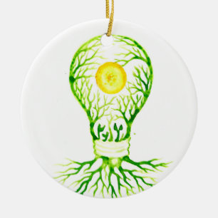 Poster für grüne Energie - Postkarte Keramik Ornament