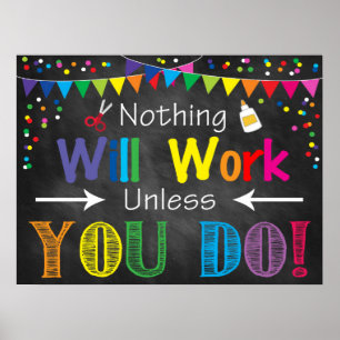 Poster für harte Arbeit