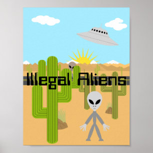 Poster für illegale Außerirdischen