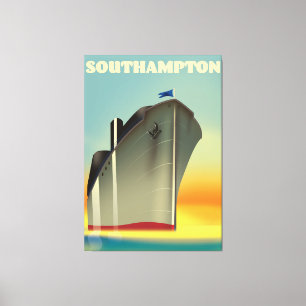 Poster für Kreuzfahrtschiffe von Southampton Leinwanddruck