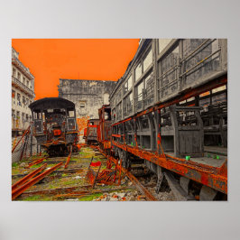 Poster für Lokomotiven und Zugwaggons