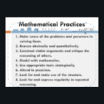 Poster für mathematische Praktiken<br><div class="desc">Poster der allgemeinen mathematischen Grundpraktiken</div>