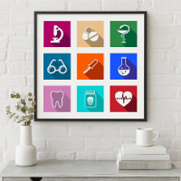 Poster für medizinische Icons
