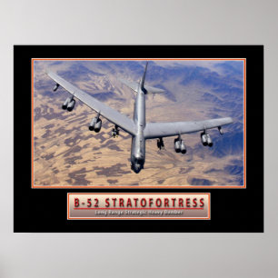 Poster für Militärflugzeuge "B-52 Stratofestress"