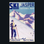 Poster für offene Pisten<br><div class="desc">Jasper National Park,  Kanada - Woman Posing Open Slopes Poster - Jasper National Park,  Kanada wurde 1950 gegründet. Dieses Bild zeigt Szenen aus dem Jasper National Park,  Kanada.</div>