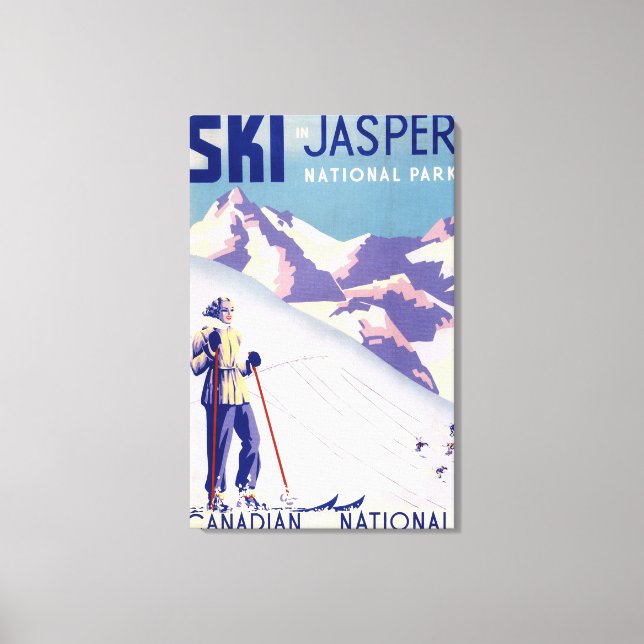 Poster für offene Pisten Leinwanddruck (Vorderseite)