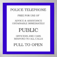 Poster für öffentliche Anrufe
