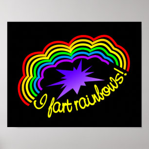 Poster für Regenbogen-Furzen