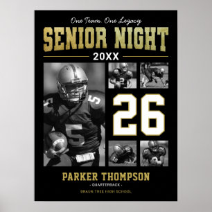 Poster für Senior Night Football Spieler Foto