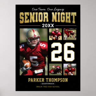 Poster für Senior Night Football Spieler Foto