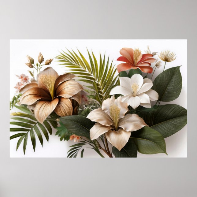 Poster für tropische Blume (Vorne)