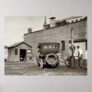 Poster für Vintage Dienststationen