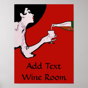 Poster für Vintage-Wein zum Textbearbeiten