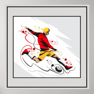 Poster-Fußball 24" x 24" Poster