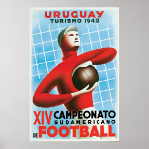 Poster Fußball Uruguay Südamerikanisch