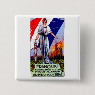 Poster gegen deutsche Produkte von 1920 Button