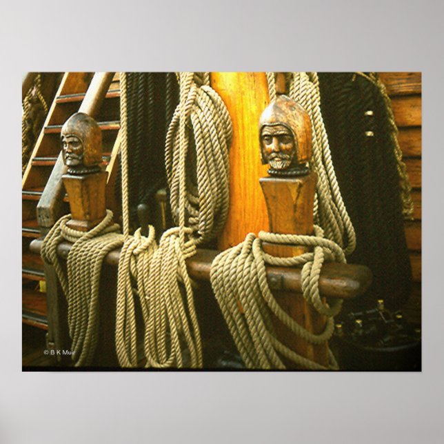 Poster - geschnitzte Holzkappen (Vorne)