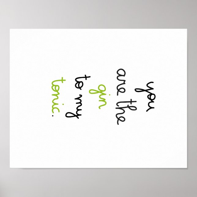 Poster Gin & Tonic (Vorne)