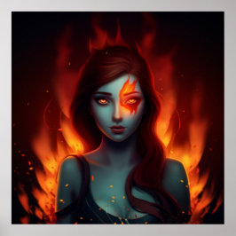 Poster Girl with Fire