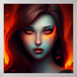 Poster Girl with Fire