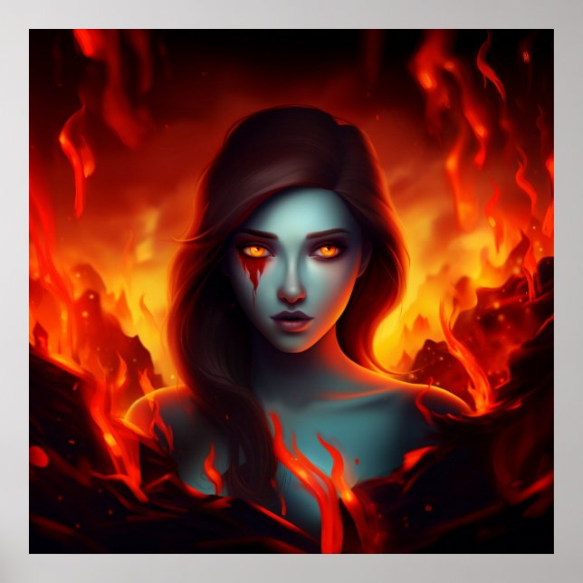 Poster Girl with Fire (Vorne)