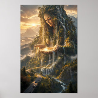 Poster 'Goldene Wasser der Erdenmutter'