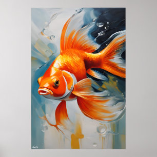 Poster   Goldfish   Ölmalerei