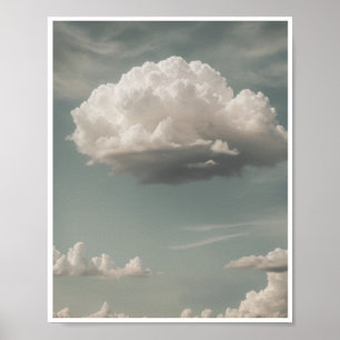 Poster Green Cloud Wall Art Room Dekoration