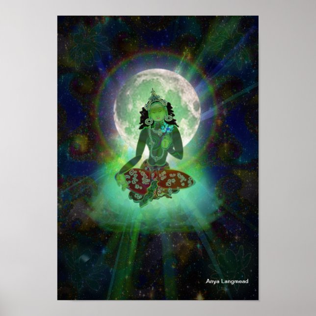 Poster "Green Tara" (Vorne)