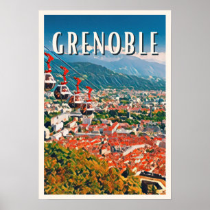 Poster Grenoble Foto Vintage