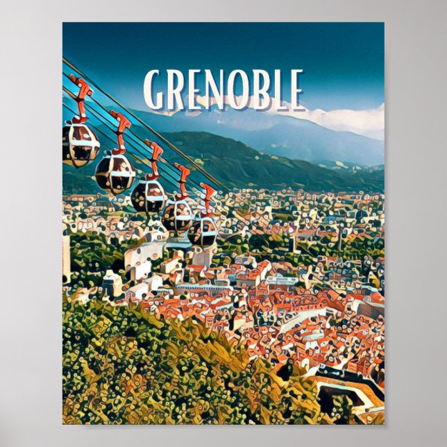 Poster Grenoble Foto Vintage (Vorne)