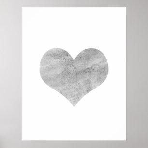 Poster "Grunge Herz" - Wanddekoration
