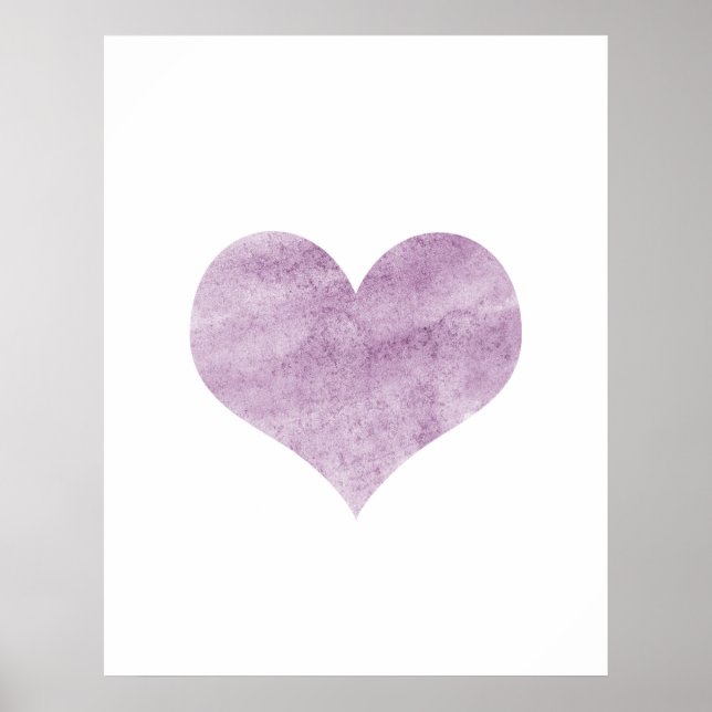 Poster "Grunge Pink Heart" - Wanddekoration (Vorne)