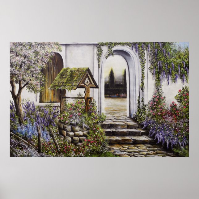 Poster Gut Garten voller hellerer Farben wünschen (Vorne)