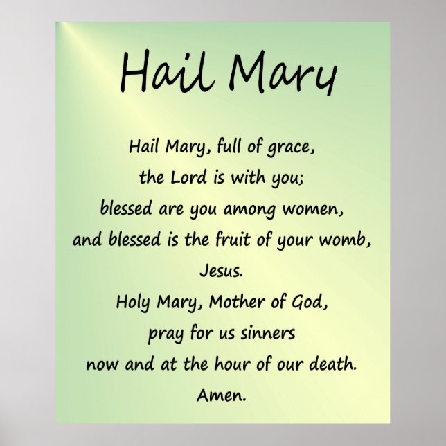 Poster ~ Hail Mary ~ 40" x 48" Semi Gloss (Vorne)