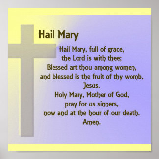 Poster-Hail Mary Gebet Poster