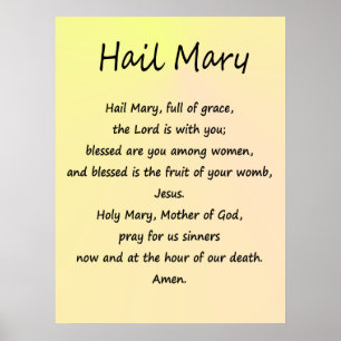 Poster ~ Hail Mary ~ Verschiedene Größen und Papie