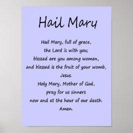 Poster ~ Hail Mary ~ Verschiedene Größen und Papie