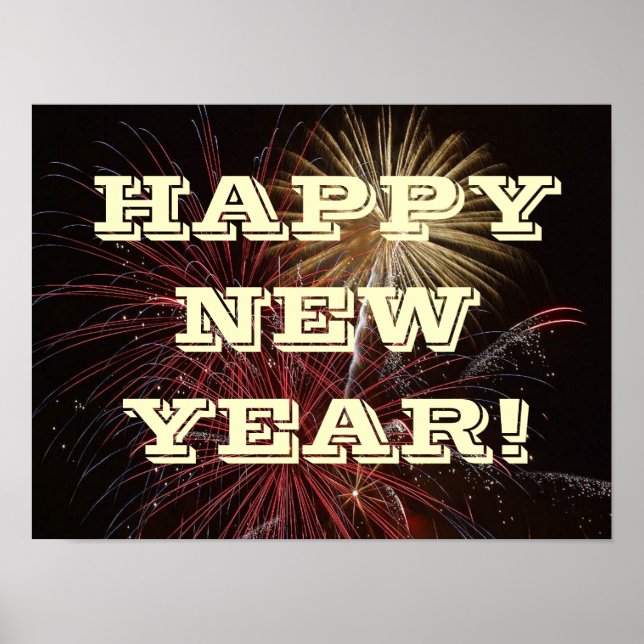 Poster Happy New Year (Vorne)