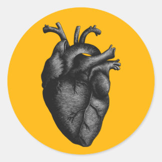 Poster Heart Lines Runder Aufkleber