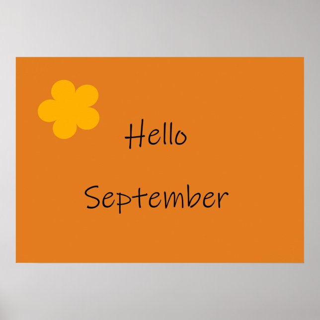 Poster "Hello September" (Vorne)