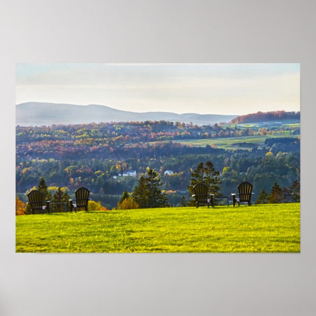 Poster Herbstabendansicht Vermont (Vorne)