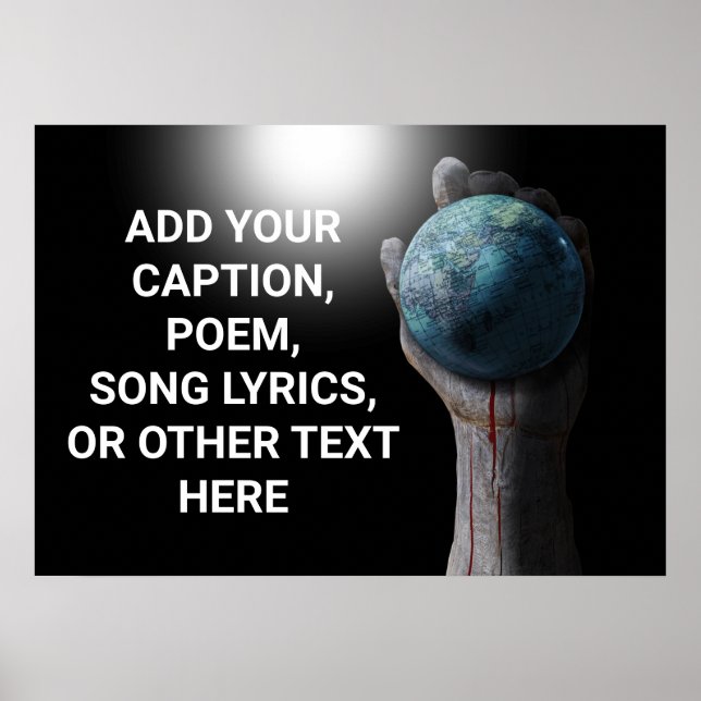 Poster-Hintergrundehandschuh Poster (Vorne)