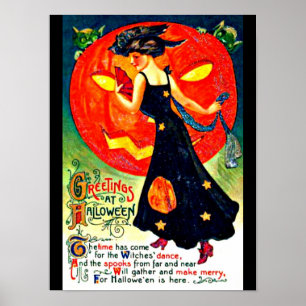Poster-Holiday Art-Vintag Halloween 26 Poster