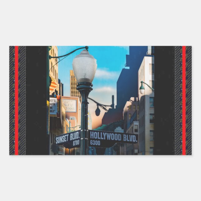 Poster Hollywood Blvd. Aufkleber (Vorderseite)